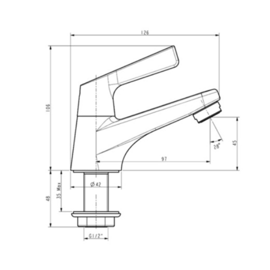 Vòi lavabo lạnh American Standard WF-T601 (WFT601)