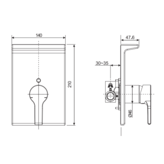 Vòi sen tắm âm tường American Standard WF-3922 (WF3922)