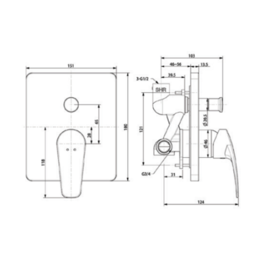 Sen tắm âm tường American Standard Milano WF-0921 (WF0921)