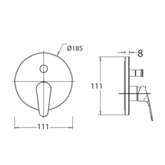 Vòi sen tắm âm tường American Standard WF-0321 (WF0321)