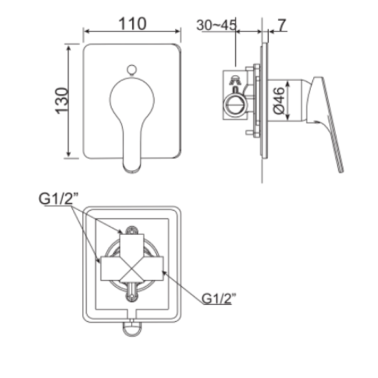 Vòi sen tắm âm tường American Standard WF-1422 (WF1422)