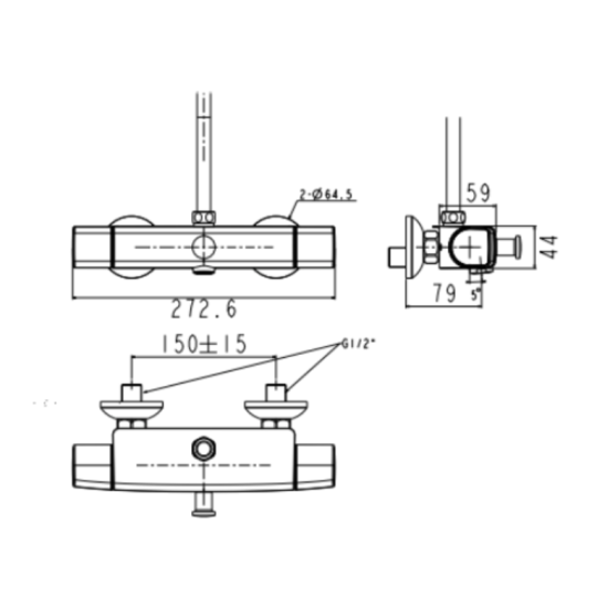 Vòi sen tắm American Standard WF-0715 (WF0715) nóng lạnh