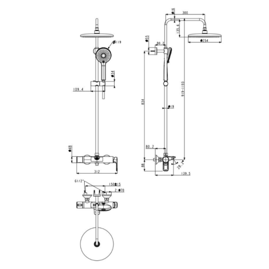 Bộ sen cây nóng lạnh American Standard WF-1M72 (WF1M72)