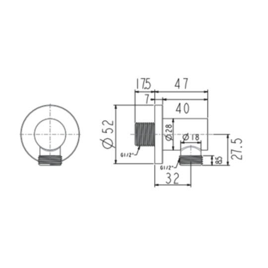 Co nối tròn EasySET American Standard FFAS9140