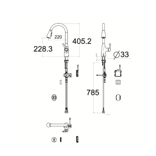 Vòi bếp cảm ứng American Standard 1009070000