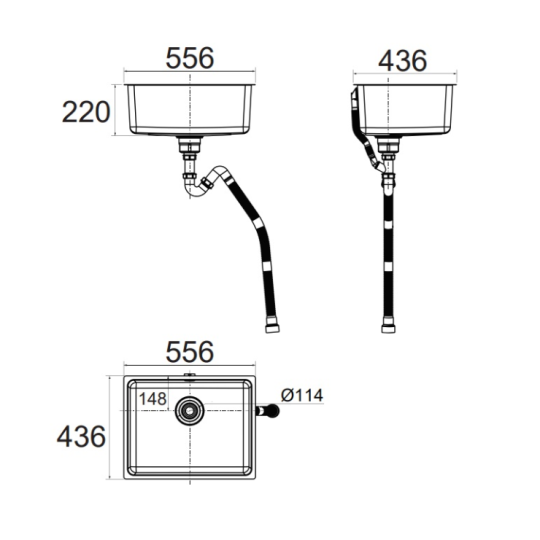 Chậu rửa chén đơn 556mm American Standard FFASX127