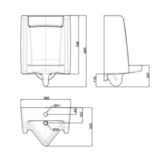 Bồn tiểu nam treo tường American Standard WP-6591 (WP6591)
