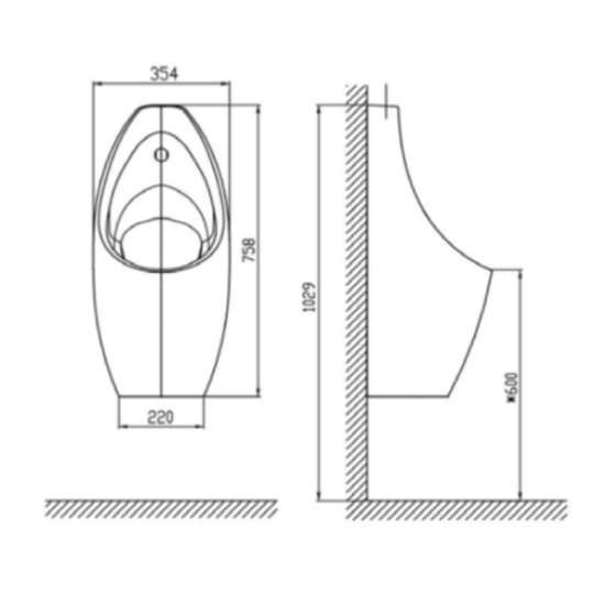 Bồn tiểu nam treo tường American Standard WP-6737 (WP6737)