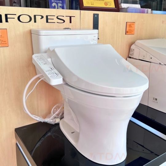 Bồn Cầu Điện Tử TOTO MS855DW18 Nắp Rửa Washlet TCF23710AAA C2 Simple
