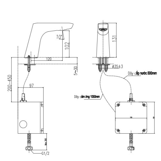 Vòi Cảm Ứng Inax AMV-50B