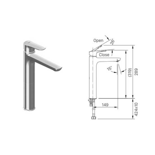Vòi Chậu Rửa Lạnh Inax LFV-22SH Thân Cao