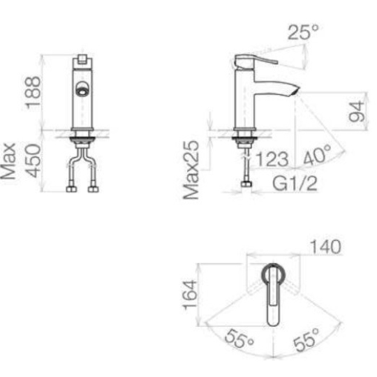 Vòi Lavabo Viglacera VG105 Nóng Lạnh (VSD1012)