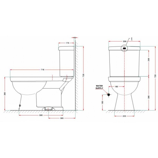 Bồn Cầu American Standard VF-2013 - 2 khối