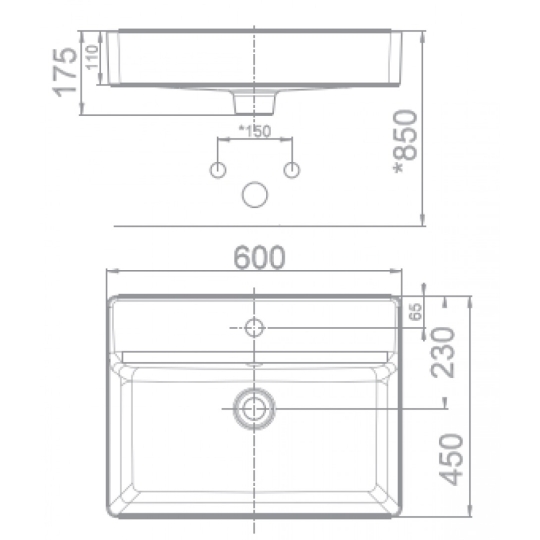 Chậu Rửa Đặt Bàn American Standard WP-F420 Acacia E Supasleek