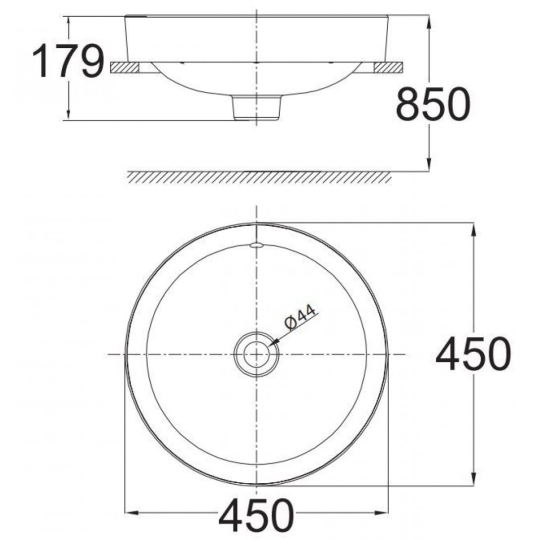 Chậu Lavabo Tròn Đặt Bàn American Standard WP-0639 Đặt Bàn Concept 