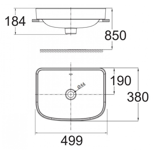 Chậu Lavabo American Standard WP-0638 Đặt Bàn Loven