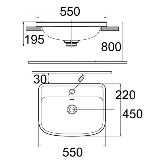 Chậu Lavabo Dương Vành American Standard VF-0462 Loven