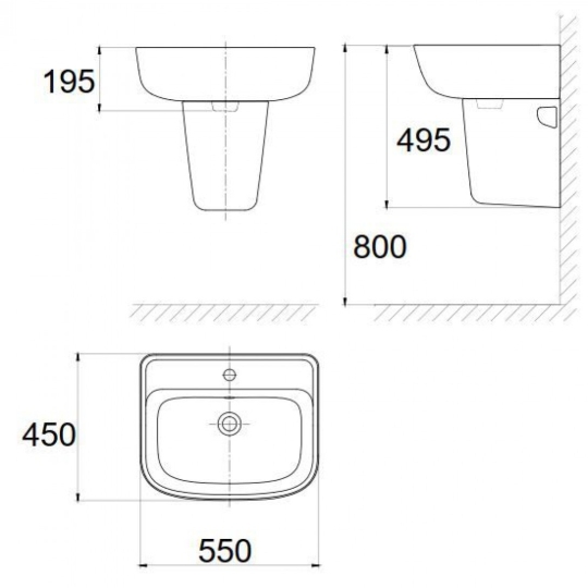 Lavabo Treo Tường American Standard VF-0262/VF-7062 Loven