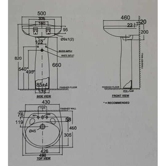Chậu Rửa Treo Tường Lavabo American Standard VF-0969/VF-0901 