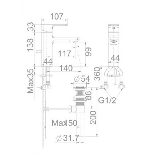 Vòi Lavabo Nóng Lạnh American Standard Acacia E WF-1301 