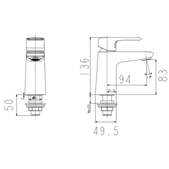 Vòi Lavabo Lạnh American Standard WF-1M06 (FFAS1M06-101S00BF0) Loven 