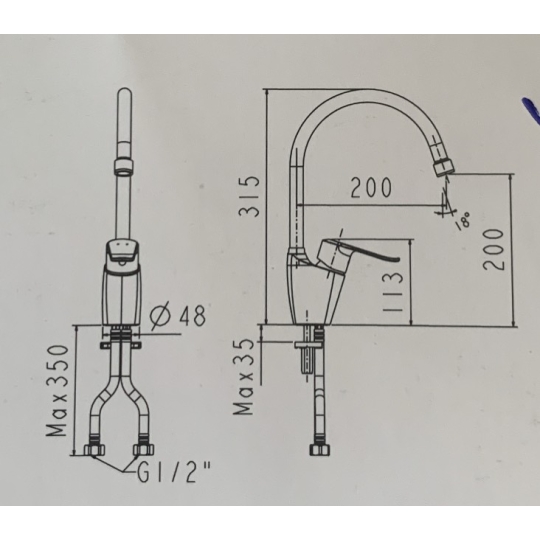 Vòi Bếp American Standard WF-5624 Neo modern Nóng Lạnh